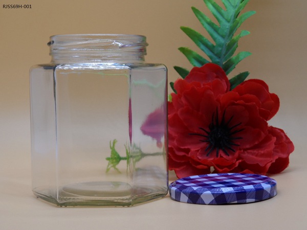 Hexagon Jars - 16oz Six-Sided