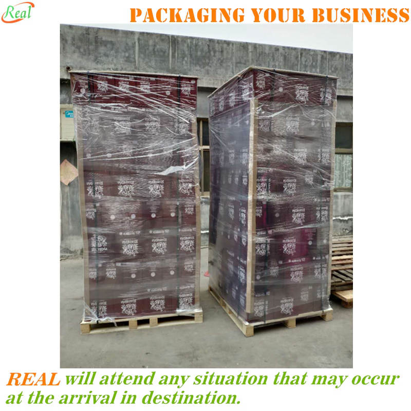 Printed cases palletized