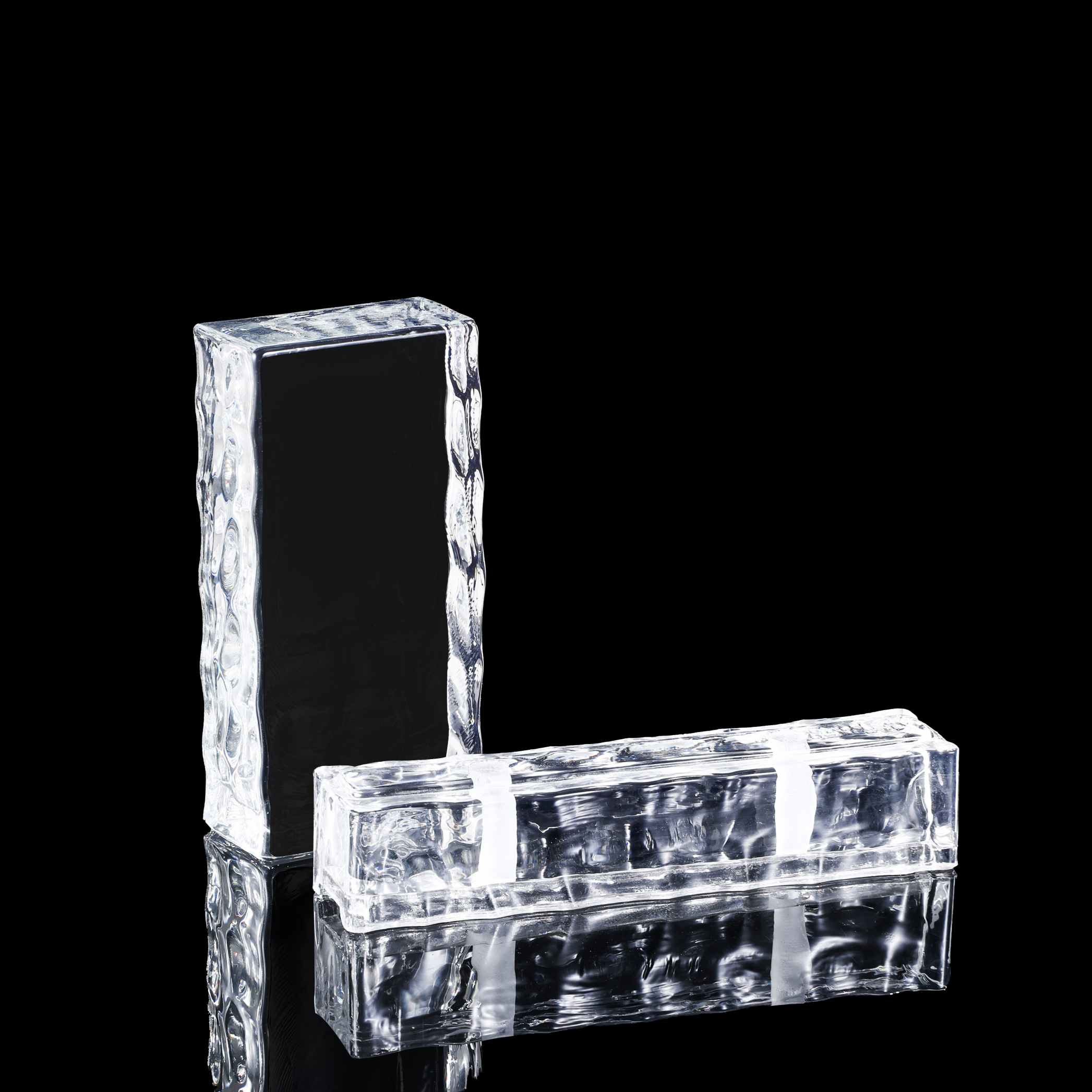 Ice crystal patterned crystal brick