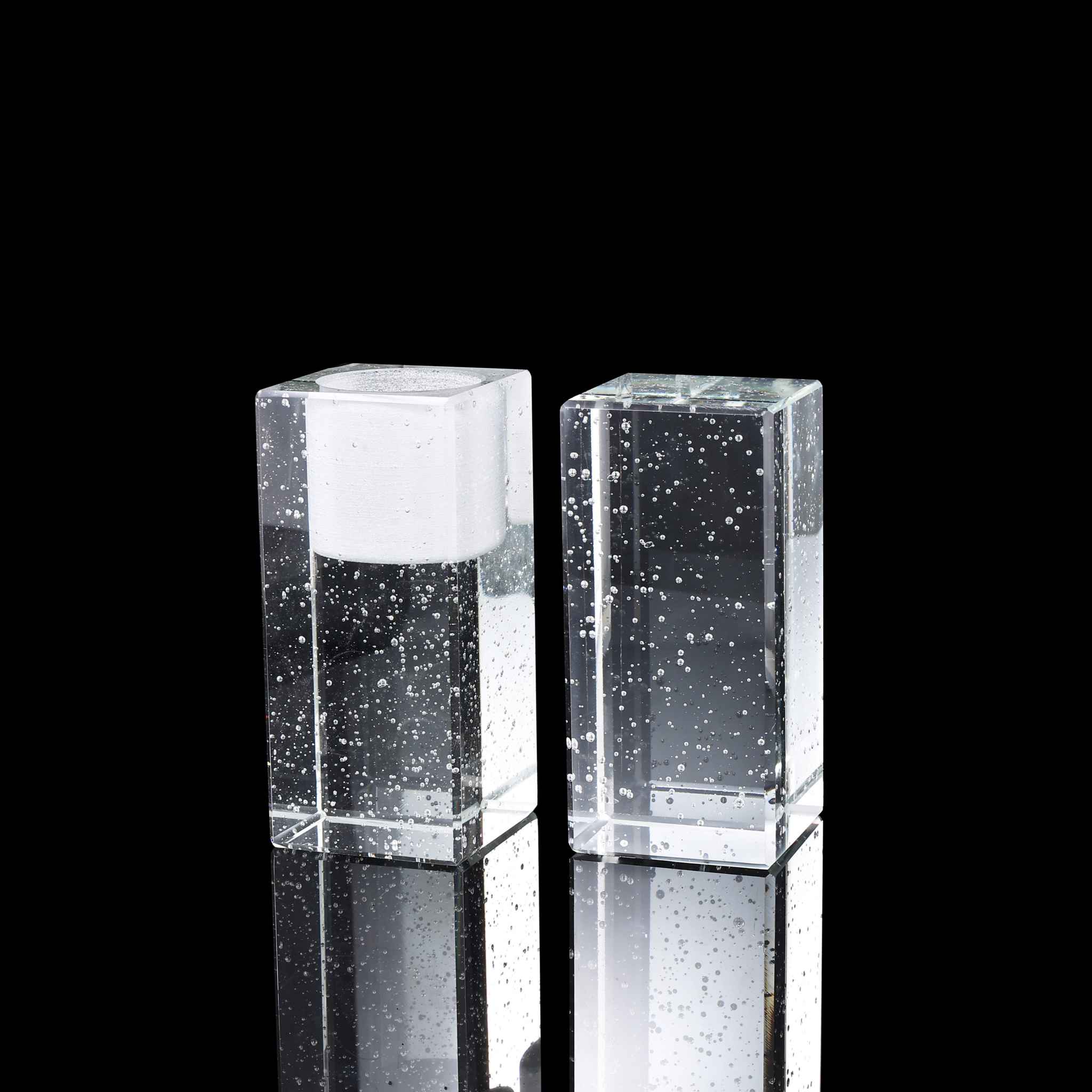 Ice crystal patterned crystal brick