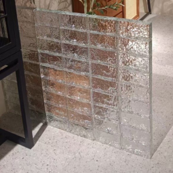 Ice crystal patterned crystal brick